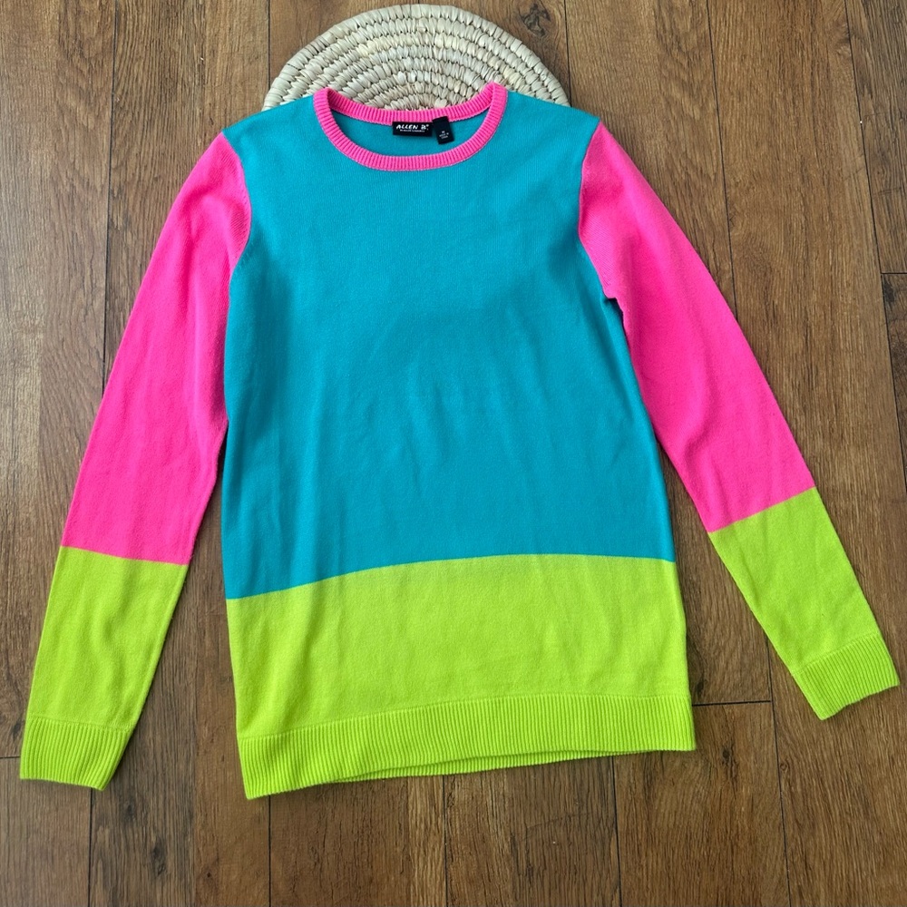 Vibrant Neon Colorblock Women's Sweater from Allen B. By Allen Schwartz